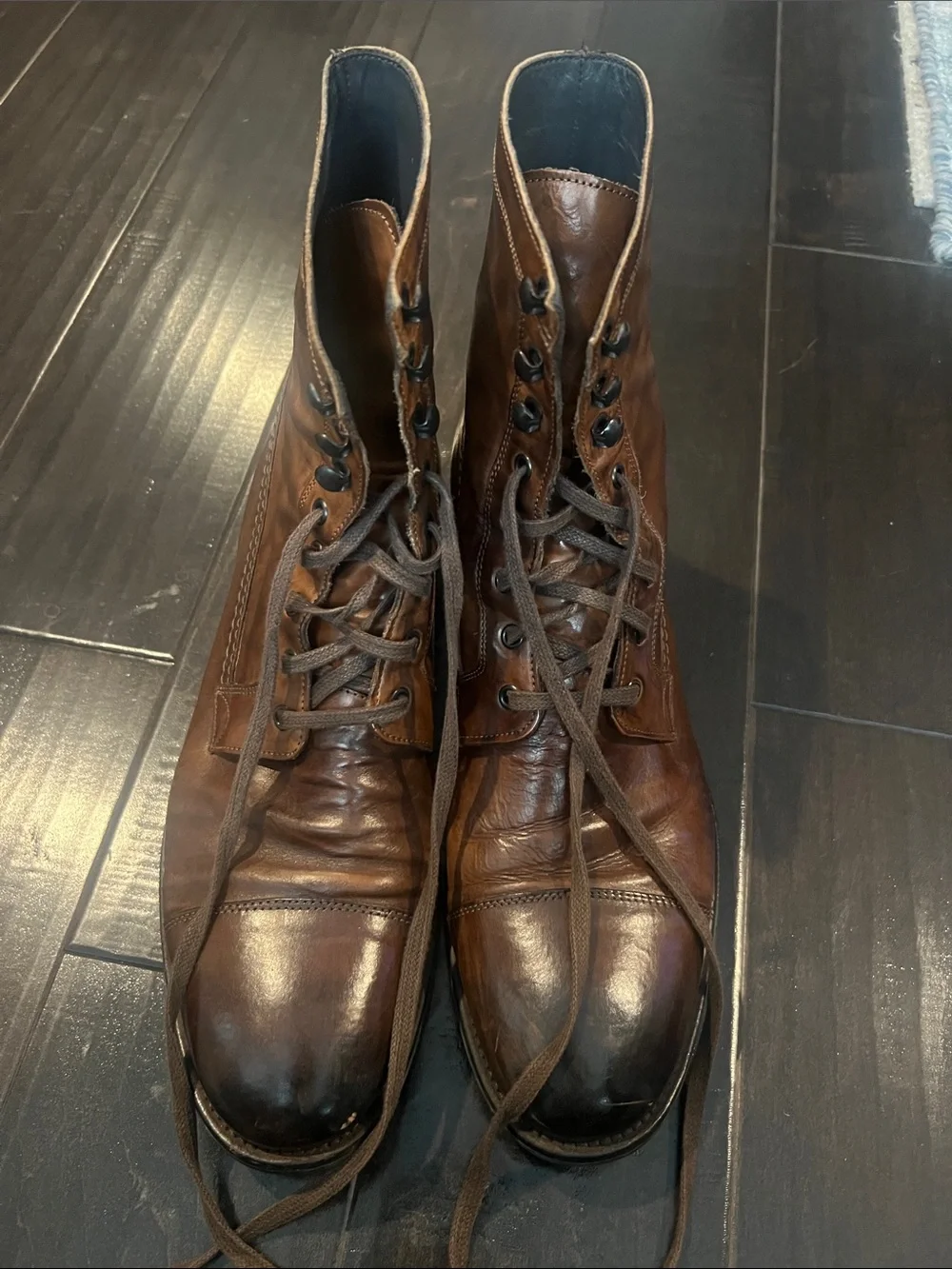 To Boot Men's Brown Leather Lace-Up Boots